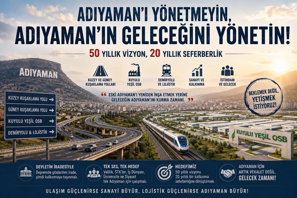 Adıyaman’ı Yönetmeyin, Adıyaman’ın Geleceğini Yönetin! — 1