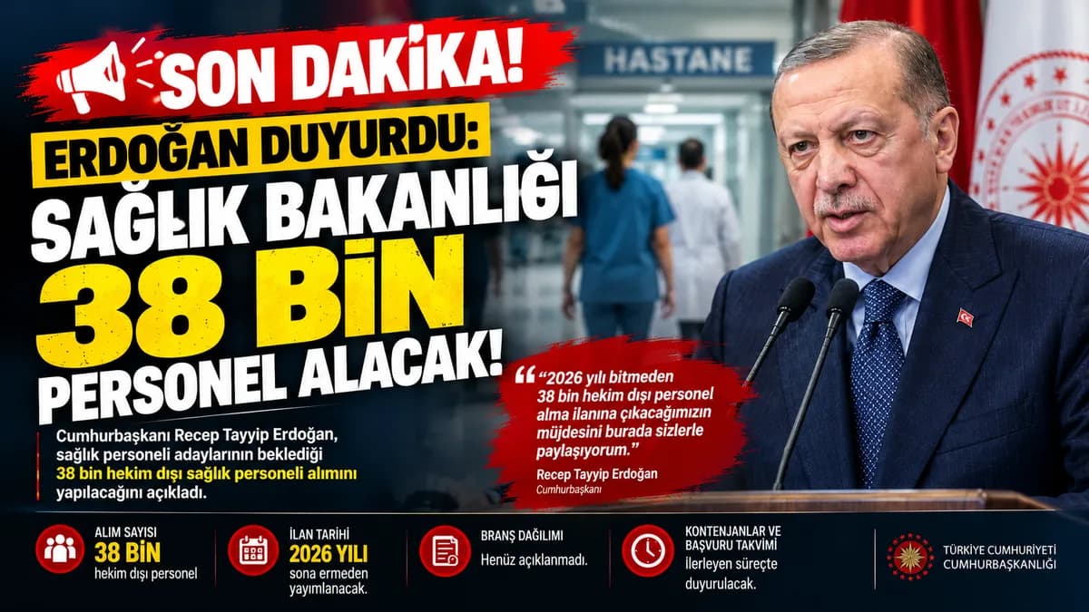 SON DAKİKA: Sağlık Bakanlığı’ndan 38 Bin Kişilik Personel Alımı Müjdesi!